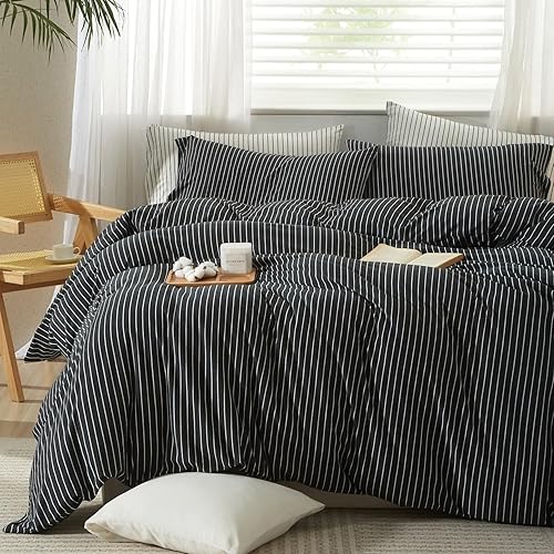 LIFETOWN - 3 piezas de fundas de edredón en algodón 100% ultrasuave y de fácil cuidado con 1 funda de edredón y 2 fundas de almohada