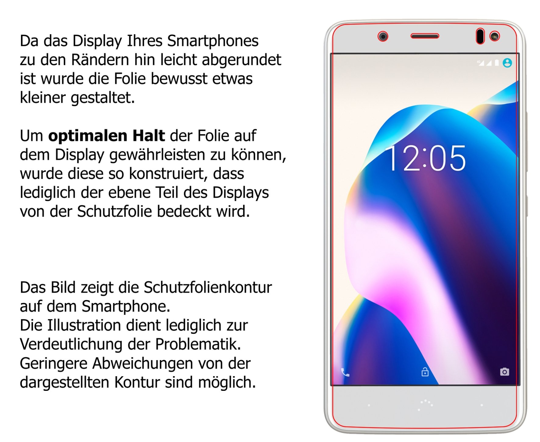 6x Pellicola per BQ Aquaris X2 Protettiva Protezione Schermo