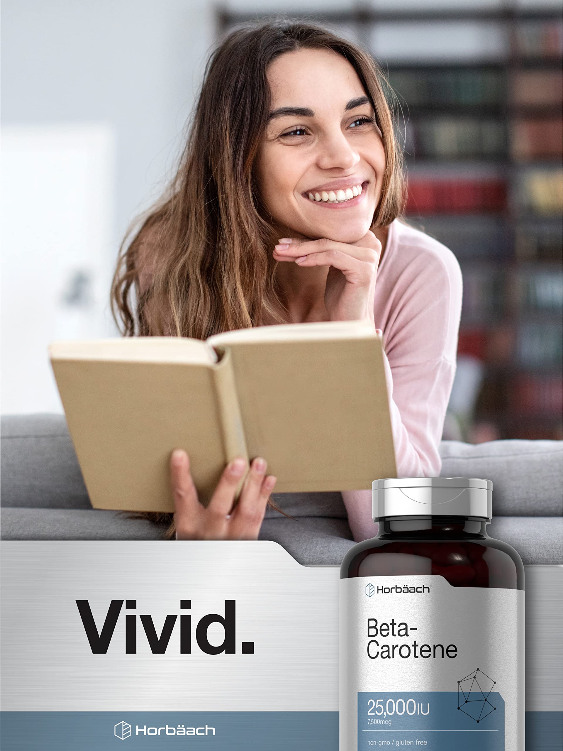 Horbäach Beta Carotene Supplement | 25000 IU Softgels | 7,500 mcg — Amazon image 6