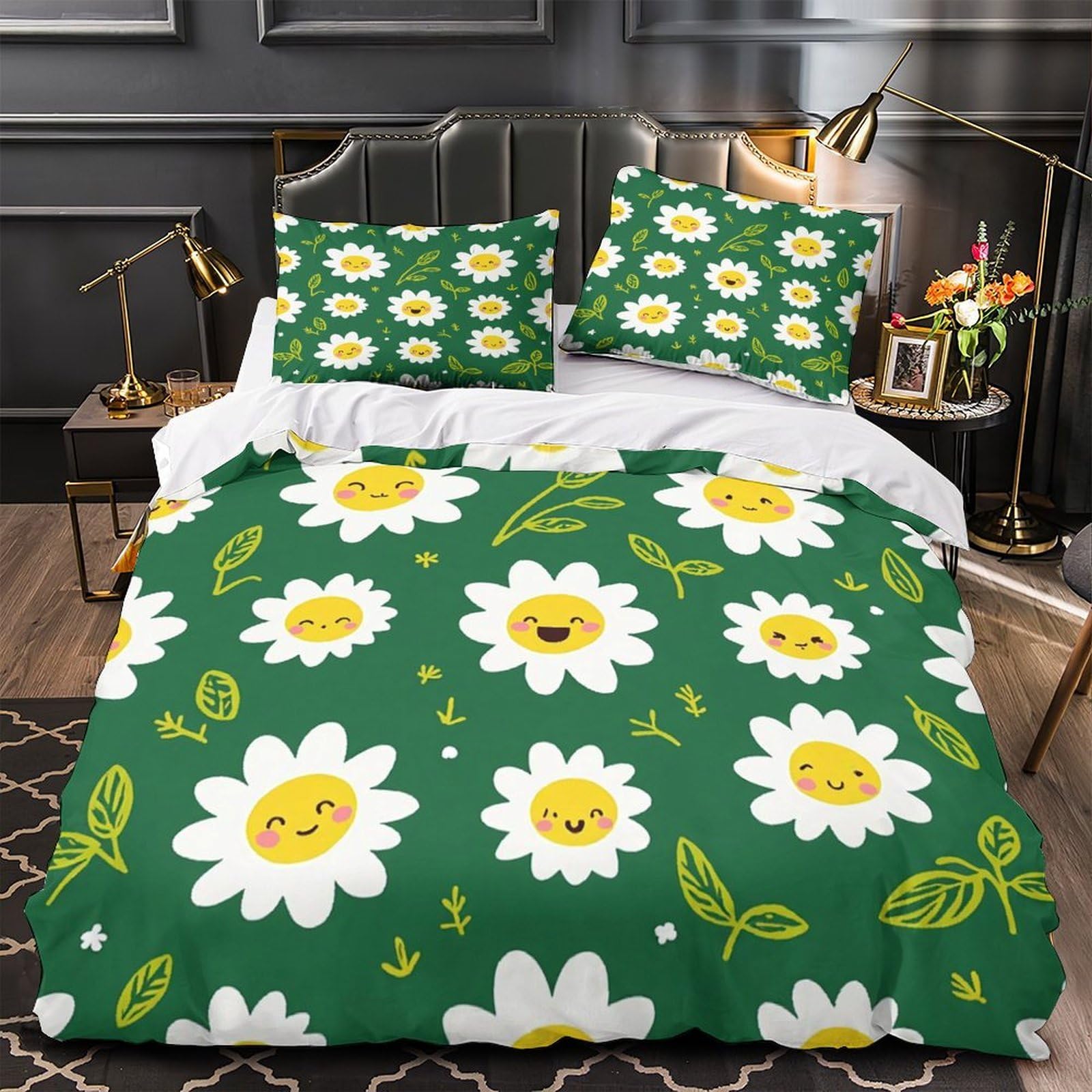 Housse de couette chat 3D parure de lit microfibre 200x200cm pour fille