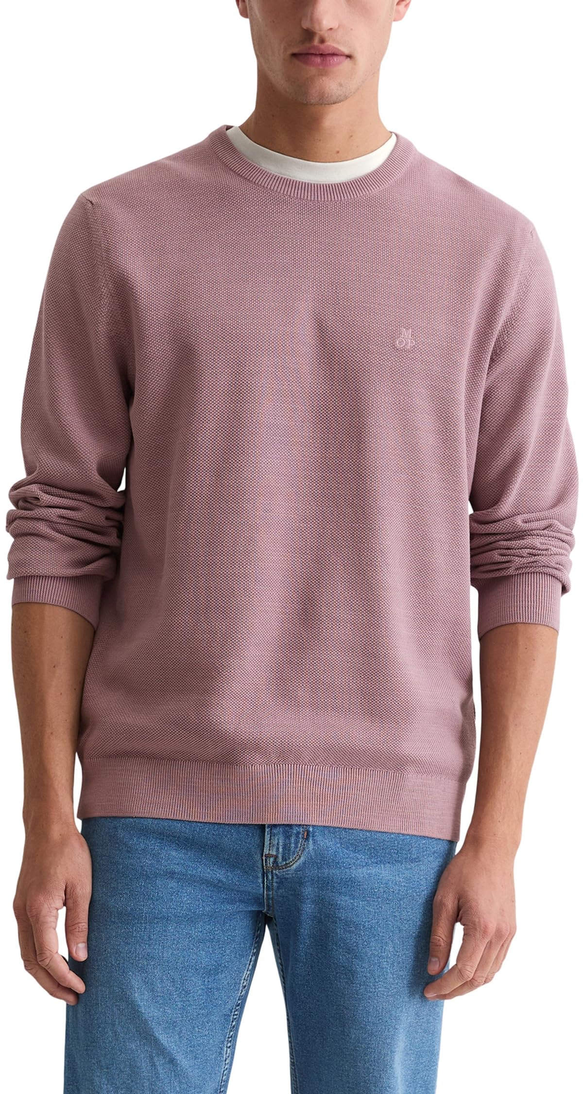 Marc O'Polo Herren Pullover aus Bio-Baumwolle mit Rundhalsausschnitt
