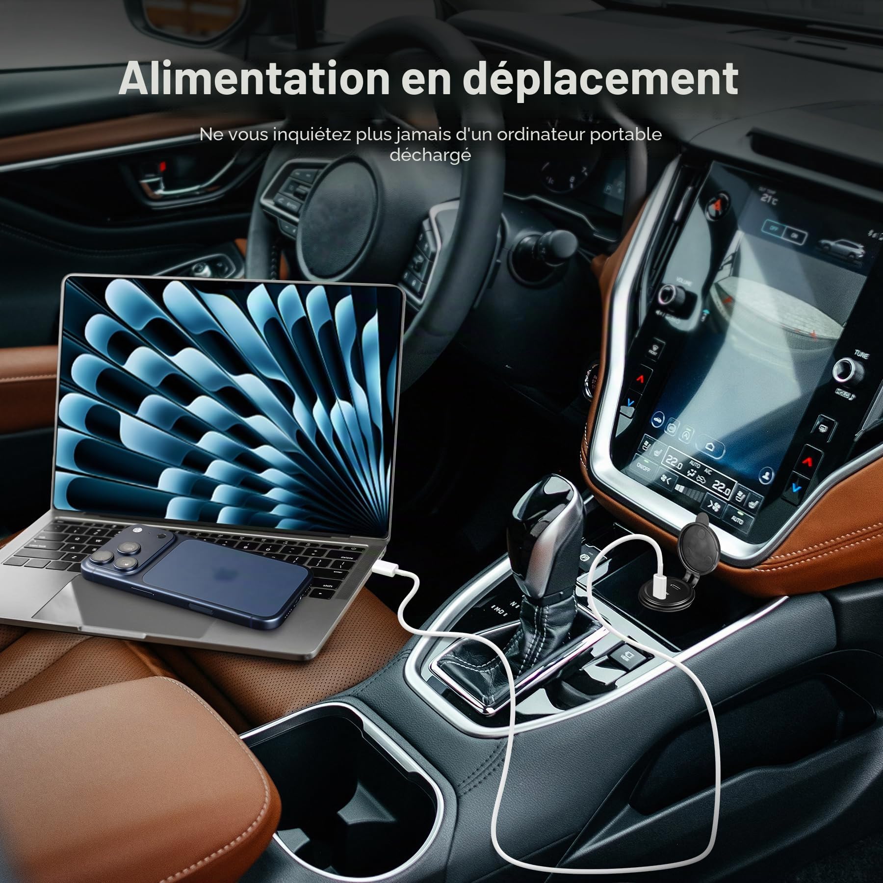 acegoo Prise USB 12V 100W PD3.0 et 20W PD, Camping-Car Voiture Aluminium Ordinateurs Portables USB-C Chargeur, Etanche Charge Rapide pour Bateau Marine Camion Caravane, 1 pièce