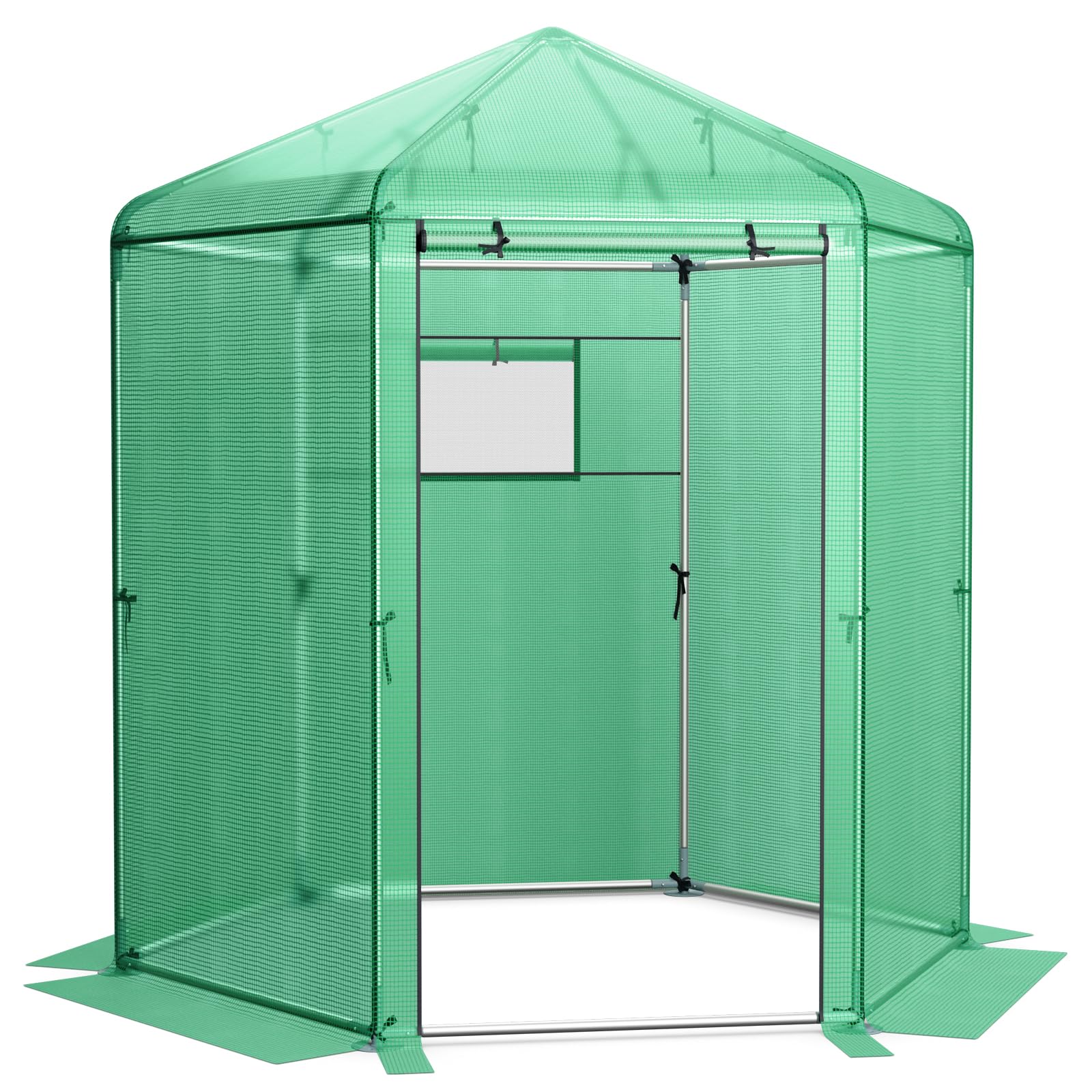 Amazon.com : Giantex 7 x 6 x 7.5 FT Greenhouse, Large Hexagonal
