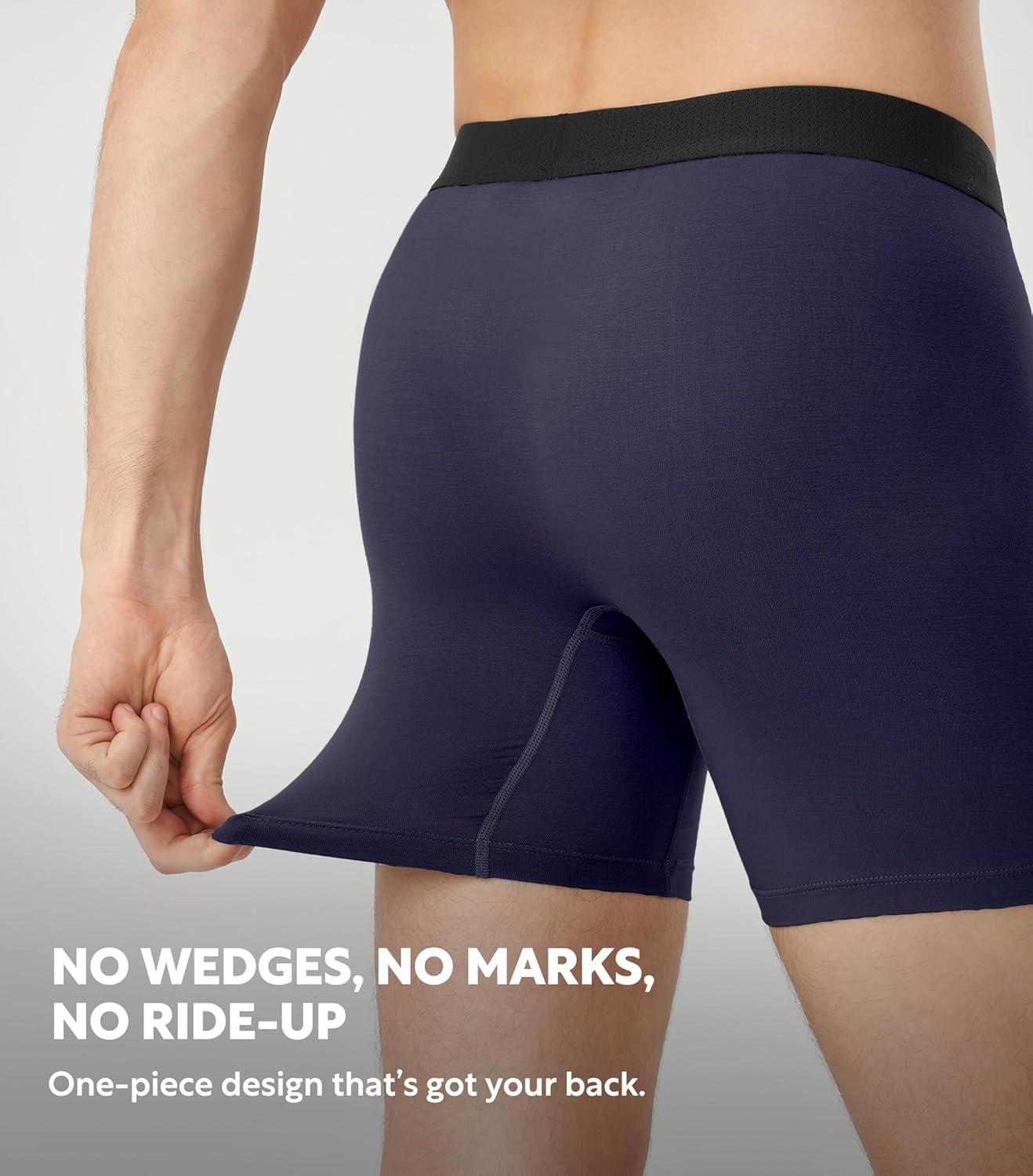 DAVID ARCHY Men's CoreComfort Pouch Boxer Briefs Underwear with Easy Access Fly, Breathable Bamboo Rayon Underwear 4-Pack - Image 4