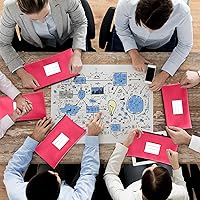 Vista 6 de Paterr 6 bolsas de dinero con cremallera, de piel sintética, bolsa de seguridad para dinero, soporte para recibos, cartera con etiqueta para dinero