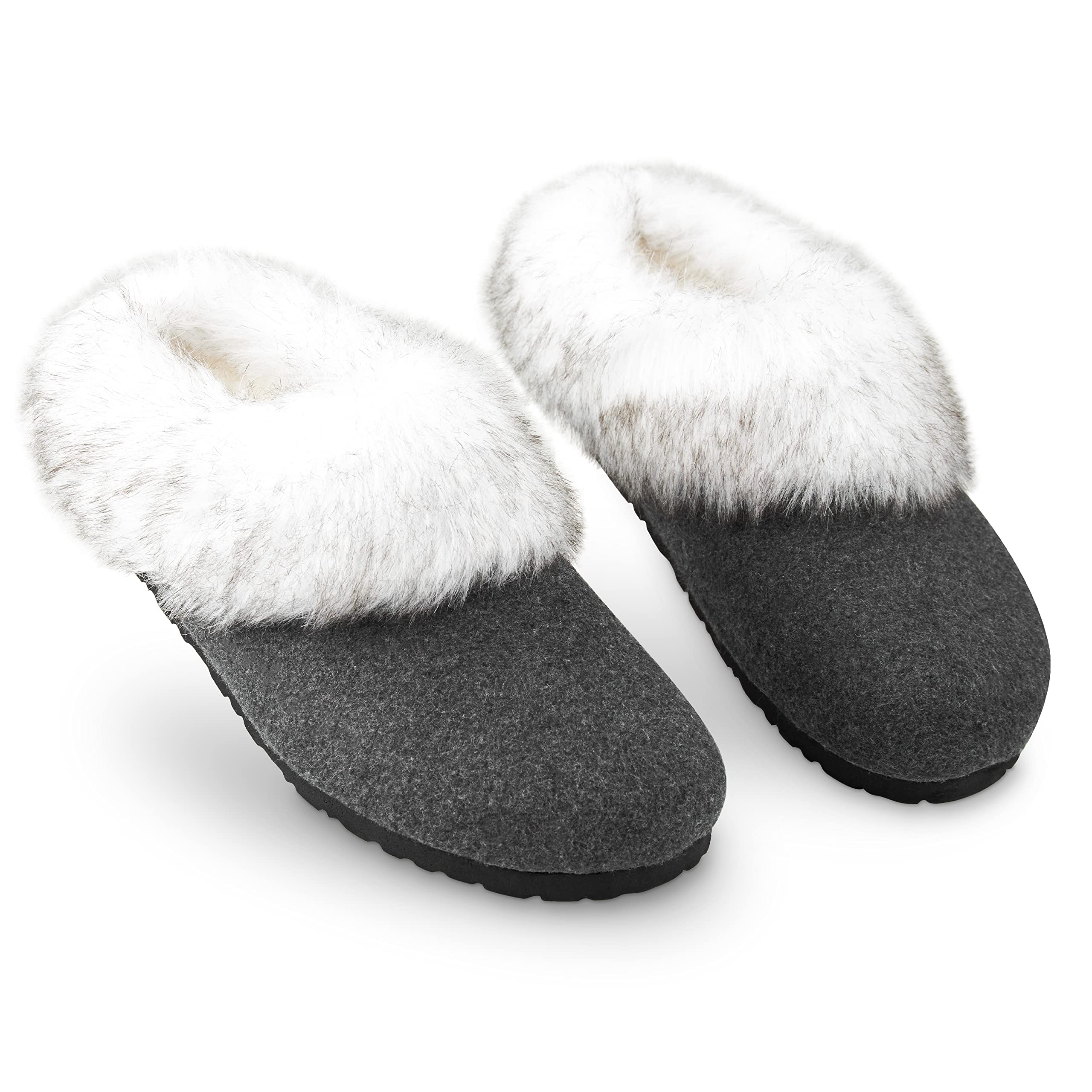 DUNLOP Pantofole Donna, Ciabatte Pelose Donna Invernali da Casa Antiscivolo con Suola in Gomma