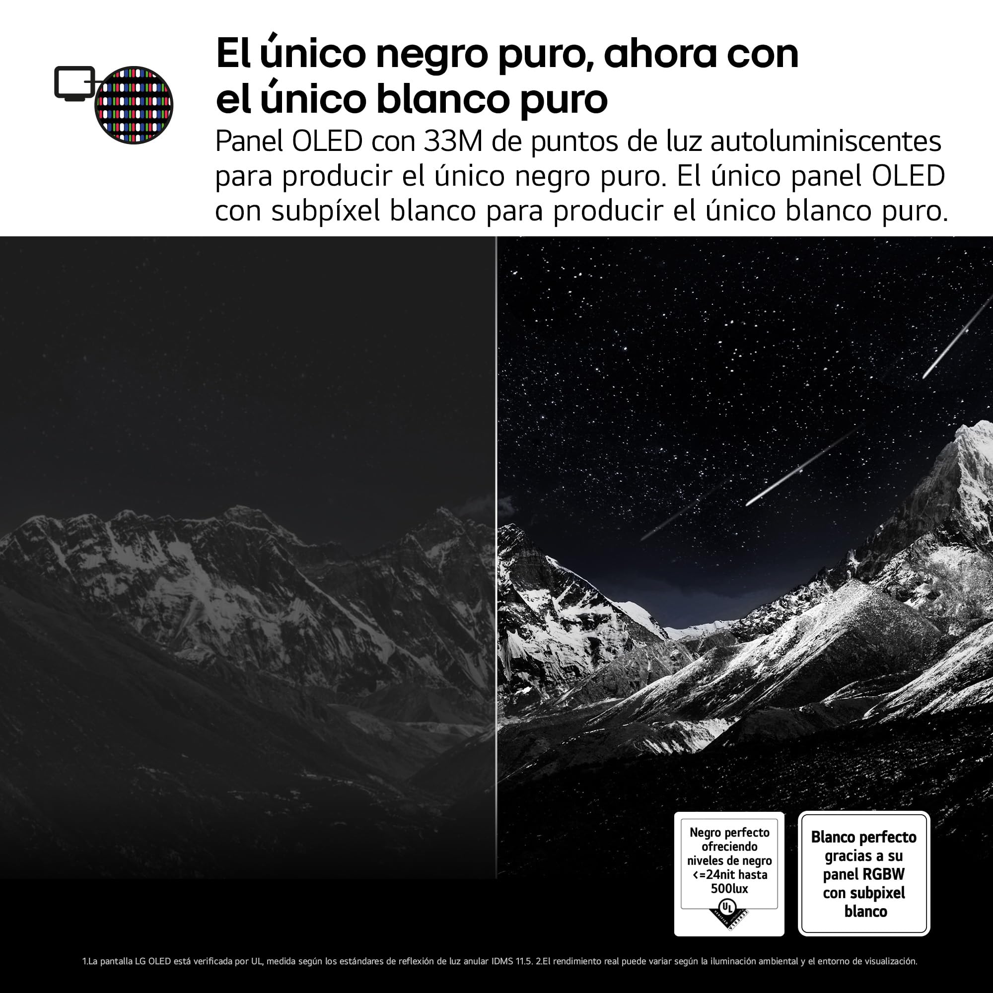LG OLED65G54LW - TV 65", OLED EVO 4K, Smart TV AI G5, WebOS 25, Super Upscaling, Dolby Vision y Dolby Atmos, AMD FreeSync, Alexa/Google Assistant, Negro