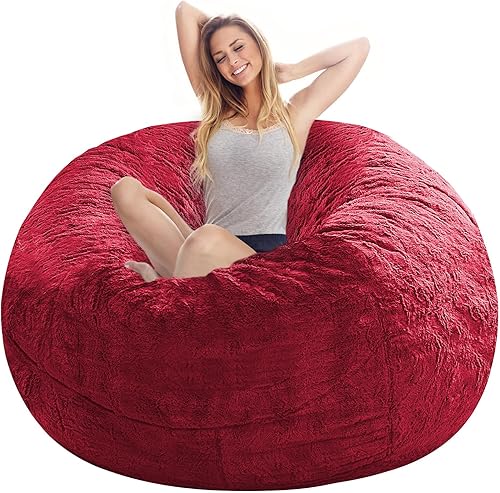 cjc Funda para puf de gran tamaño para adultos, muebles de sala de estar, de microfibra suave y lavable, funda para silla de puf para niños, funda