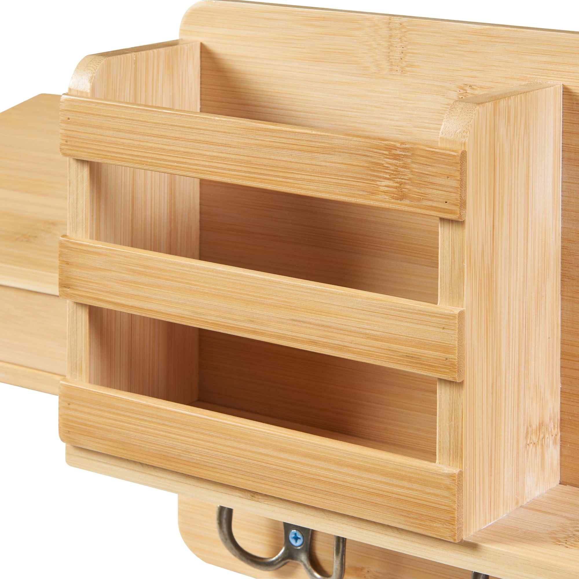 porte-clés en bois avec étagère | Porte-clés Zwart Moderne | Clavier | Porte -clés