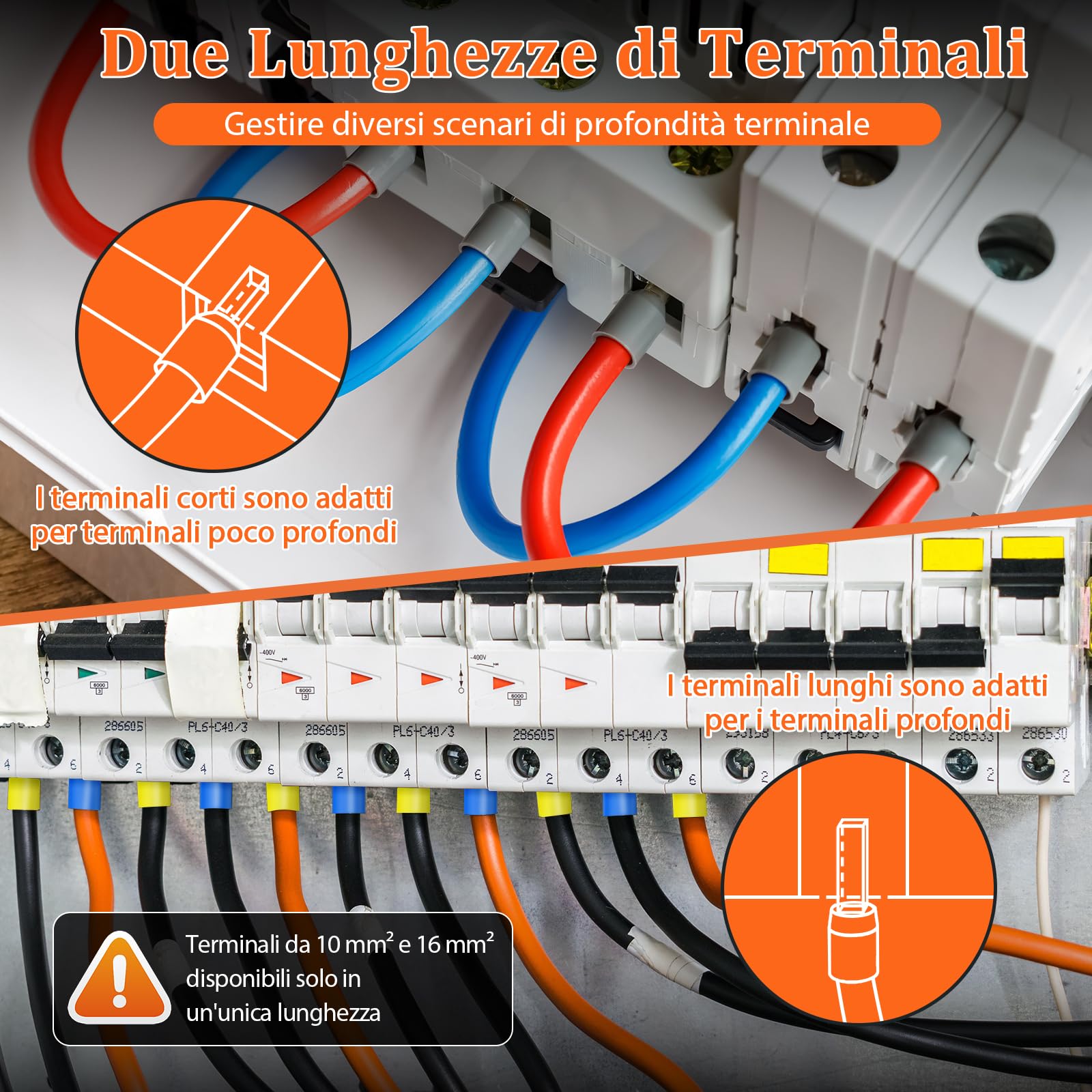 Preciva Set Pinza Crimpatrice con 1500 Puntalini Pinza Crimpatrice a Cricchetto 0,08–16mm² AWG28–5, Crimpa Puntalini/Capicorda Isolati e Non Isolati, Pinza a Crimpare Quattro