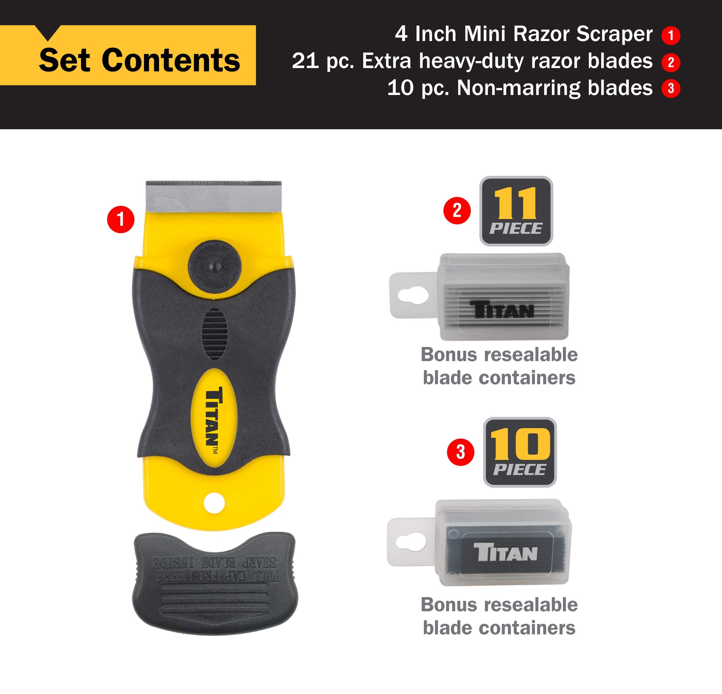 Snapklik.com : Titan Tools 17013 4-Inch Mini Razor Scraper