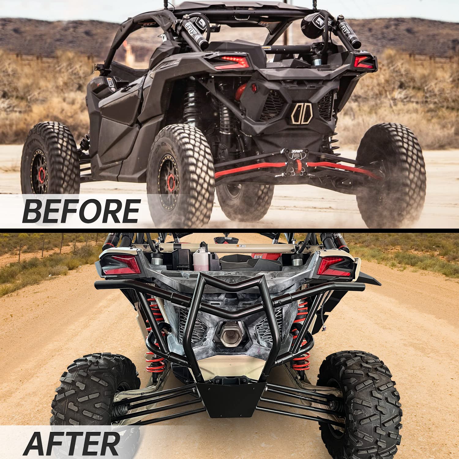 Paraurti Posteriore Heavy Duty Per Can Am Maverick X3 Max Turbo R RR (2017-2024) – Barra Prerunner In Acciaio Con Protezione - 2