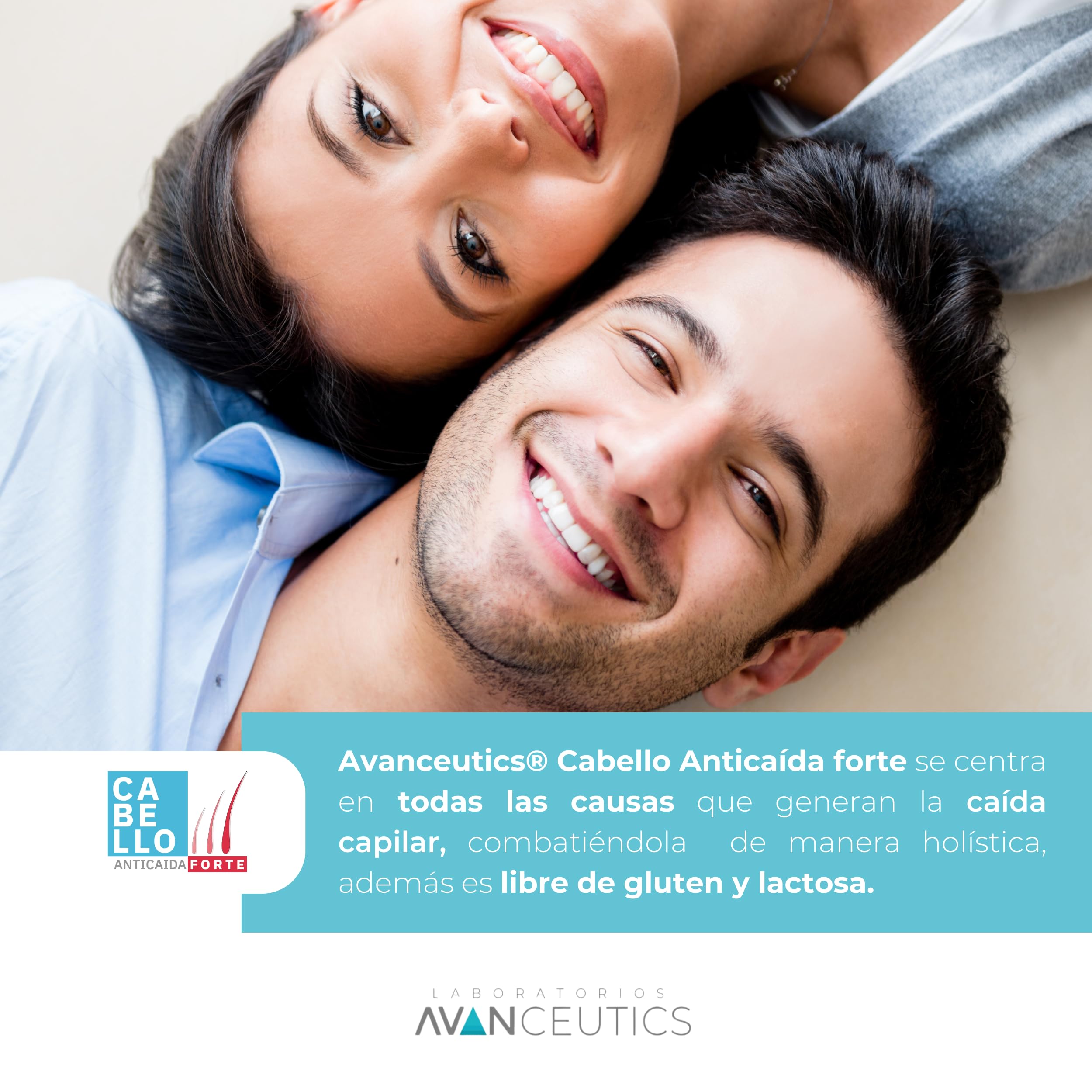 Vitaminas para el Cabello Anticaída con Biotina, Serenoa Repens y Melatonina | 15 Activos Naturales para el Crecimiento del Pelo Mujer y Hombre| Pack 3 Meses 90 cápsulas veganas | Avanceutics