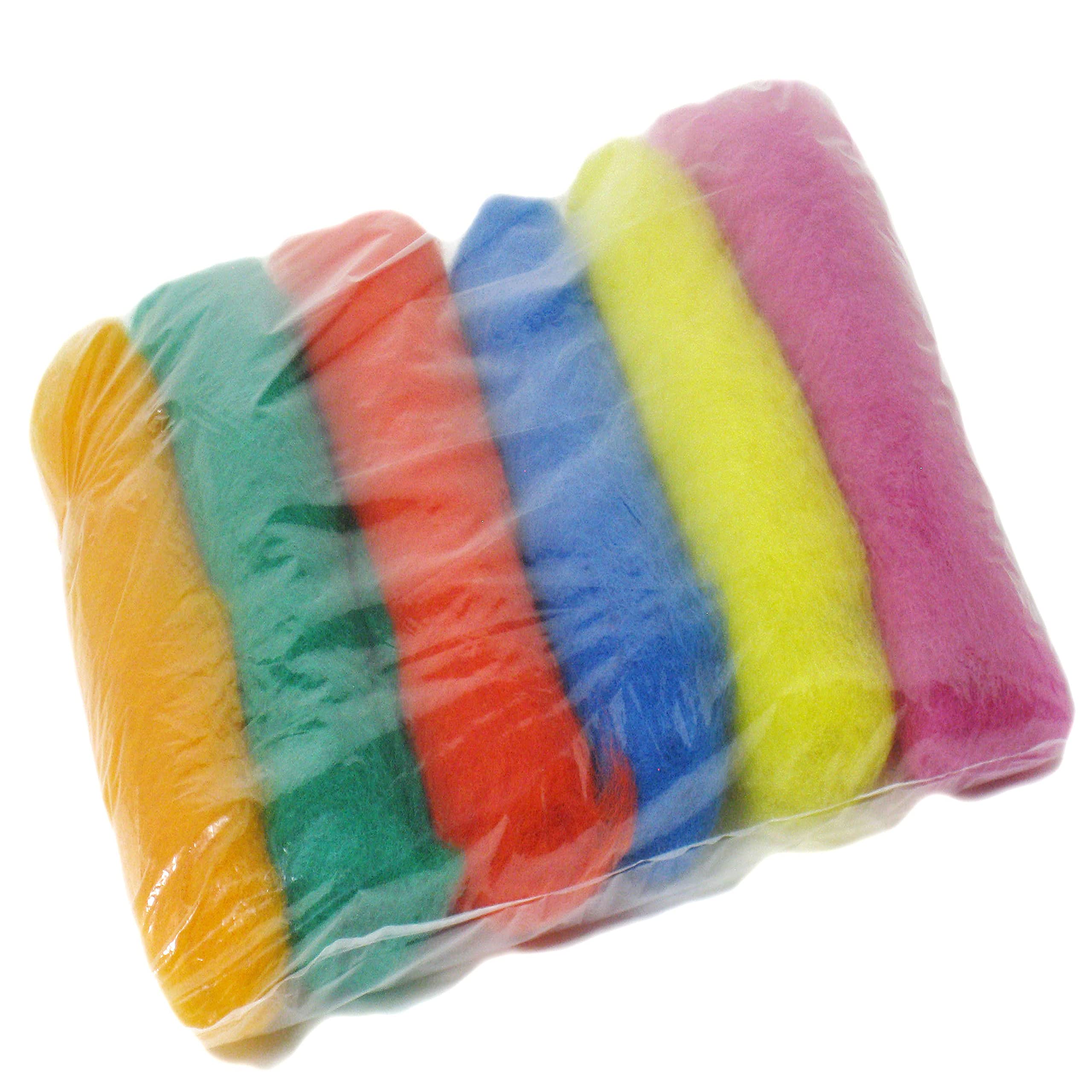 SIA COLLA-S Felt Wool Colourful Blend Felt Mixed 100% Wool Light Colours Mix At least 6 Different Shades 75 g Total