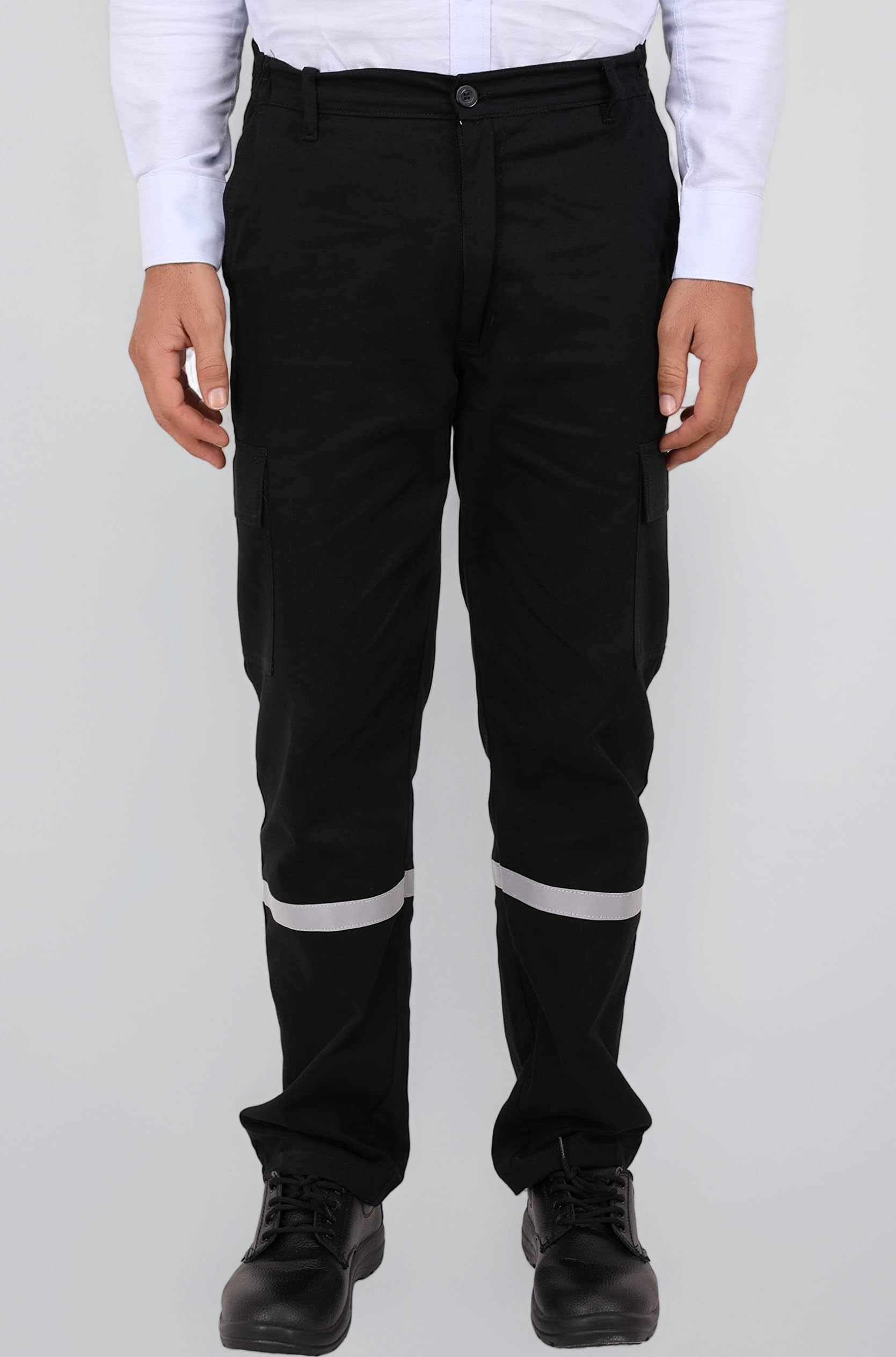 CLUB TWENTY ONE Men's Cotton Trouser with Reflective Tape for Safety Workwear