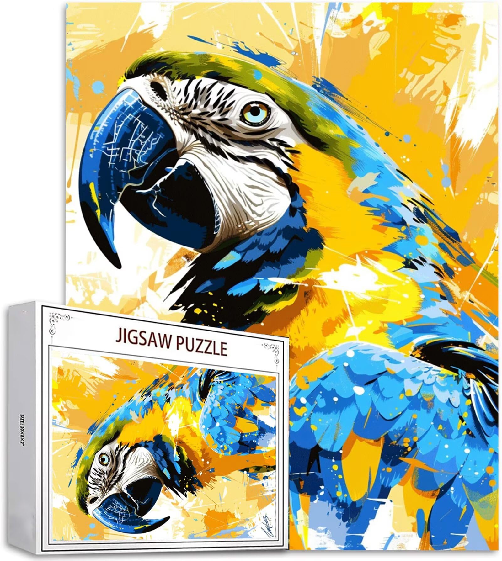 Puzzle 2000 Pezzi, 3 4 5 Anni Puzzle Animale 6 7 8 Anni Giochi Educativi Sostenibili Con Motivi Per Adulti Da Gioco in Legno Di Alta Qualità Jigsaw Pappagallo per Gioco Familiare, Regalo H-8834