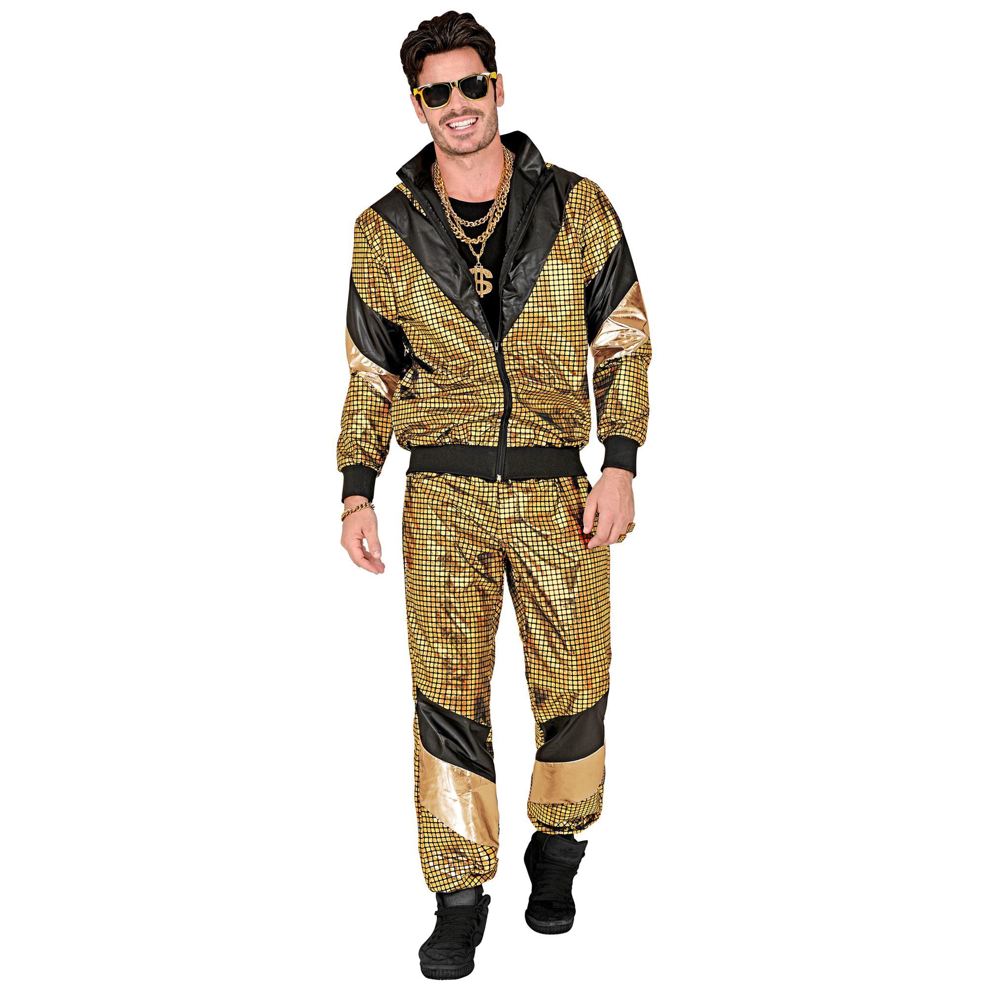 W WIDMANN MILANO Party Fashion - Survêtement fantaisie, style disco, tenue des années 80, survêtement de jogging pour le carnaval et les fêtes