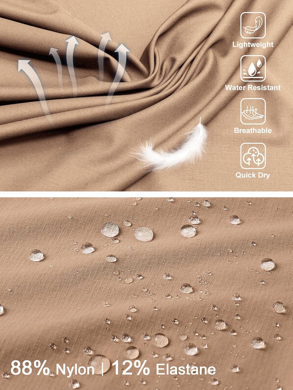 Men's Cargo Hiking Pants Water Resistant Lightweight Quick-Dry Work Pants - Image 4