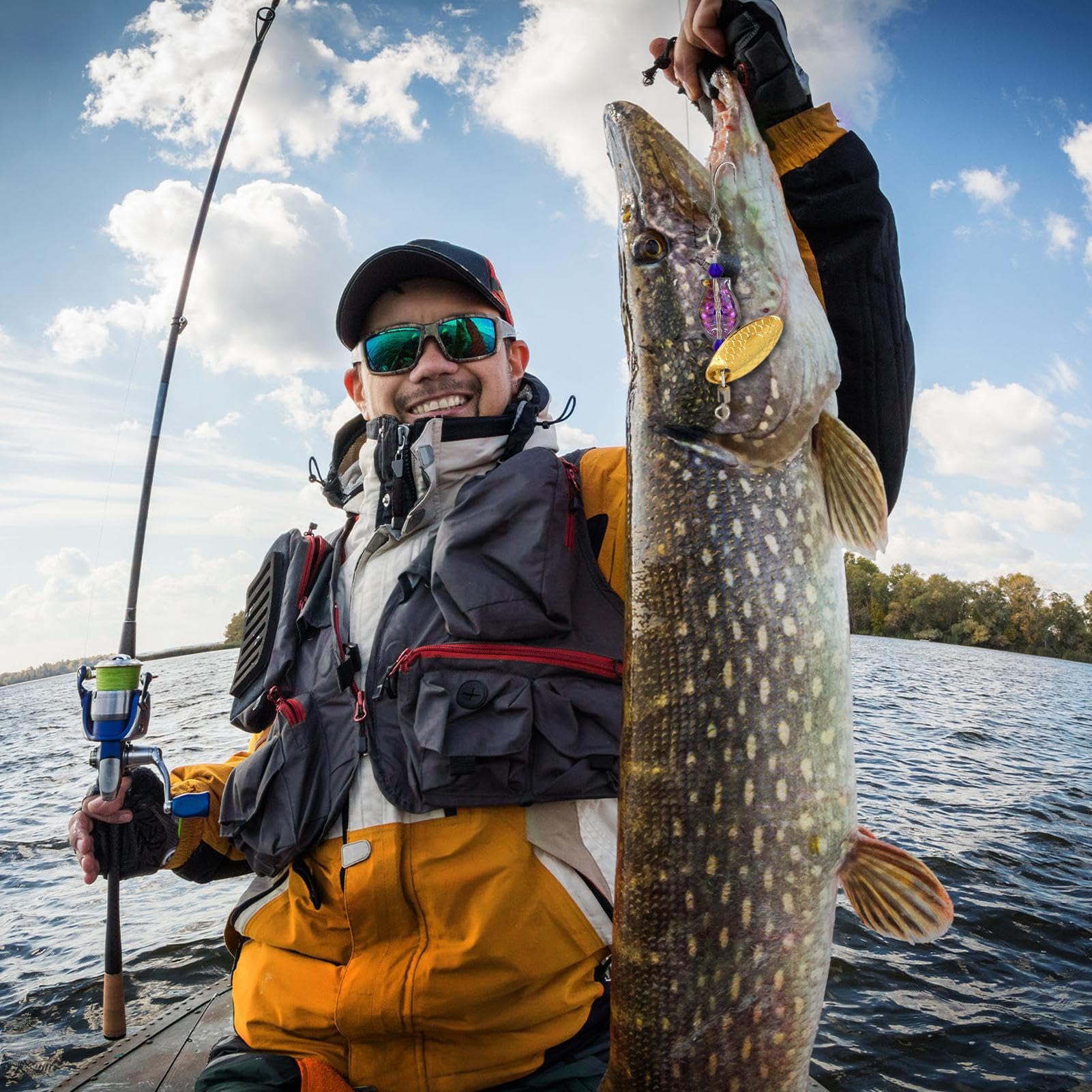 Esche Da Pesca Spinner Bait 5 Pezzi Ami Esca Simulata | Esche Artificiali Per La Pesca Al Bass 5 Pezzi Per Acqua Salata E , Campeggio, Outdoor, Uomo, Marito, Papà, Pescatori E