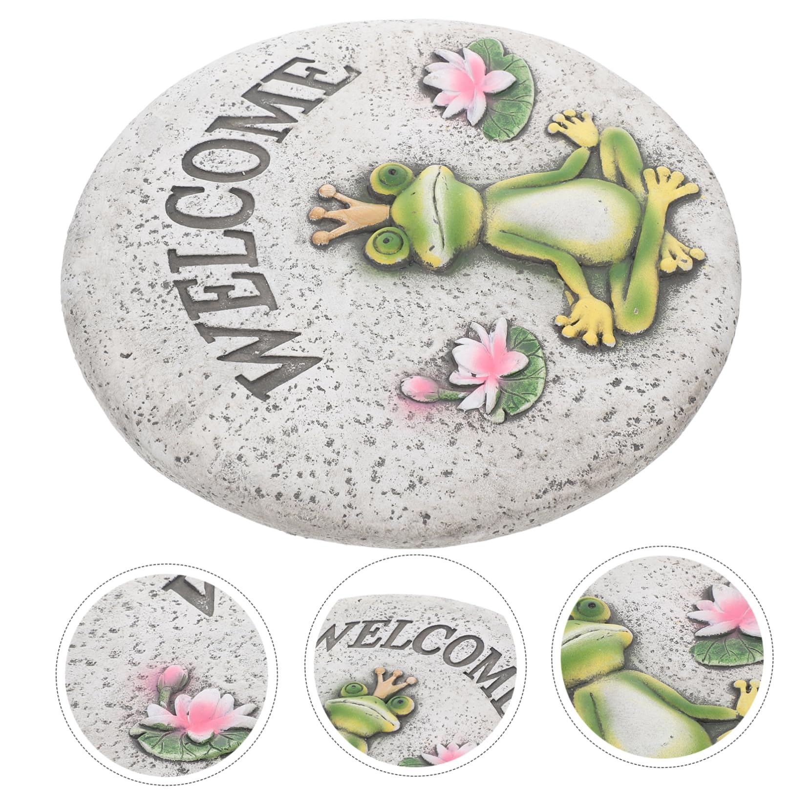 BESPORTBLE Piedras de Paso para Jardín Piedra de Cemento Decorativa para Escalones Adorno Exterior para Pasarela de Jardín