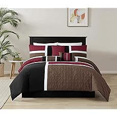 Chezmoi Collection Napa 7-Piece Luxury Leaves Scroll Embroidery Bedding Comforter Set (California King, Gray/Light Gray/Black)