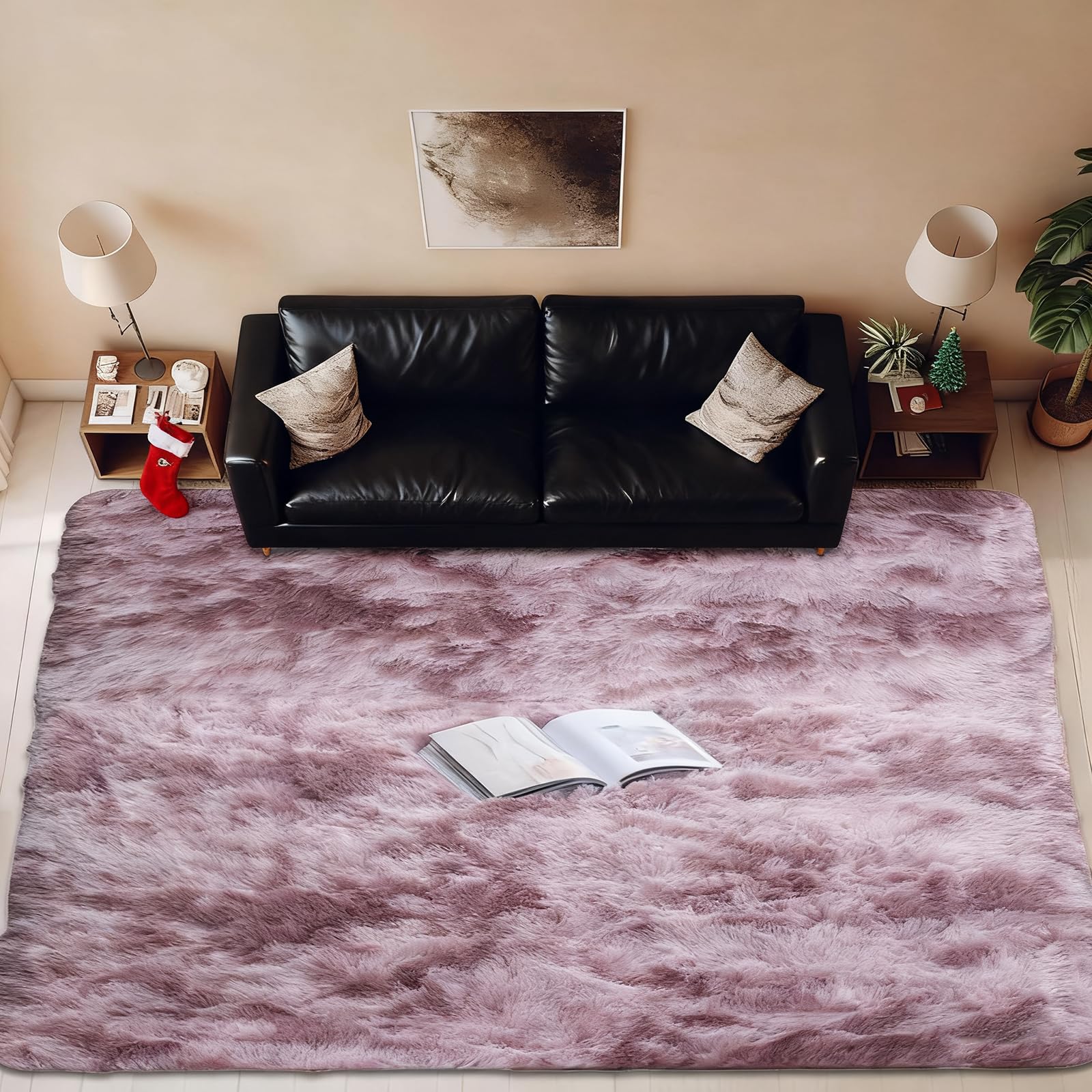 Tapis Salon Shaggy antidérapant qui ne perd pas ses poils 330x330