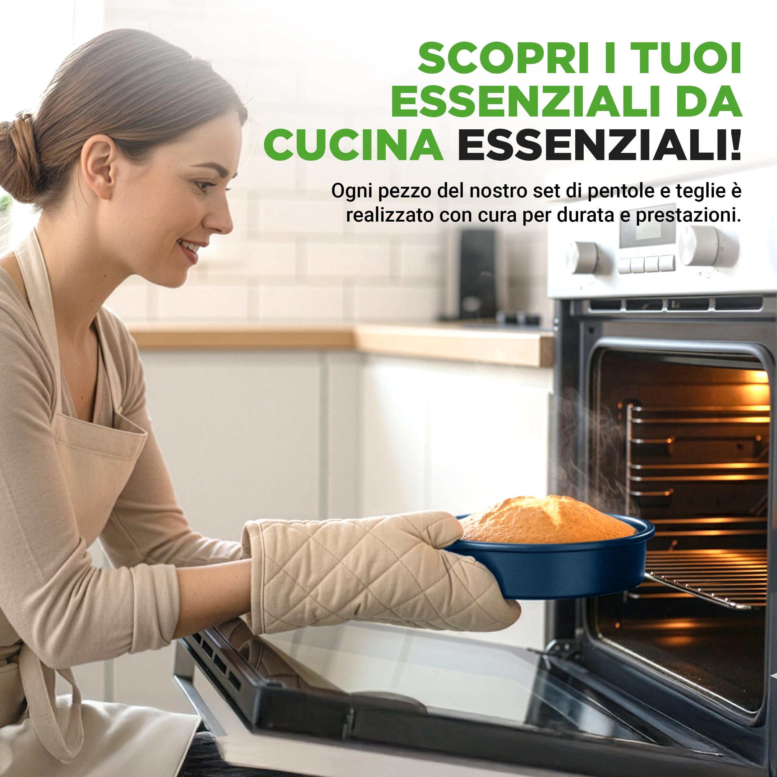 NutriChef Set di Pentole e Padelle Antiaderenti 20 Pezzi, Padella Antiaderente, Manici a Prova di Calore, Adatto per Fornelli a Gas, Elettrici e a Induzione, Facile da Pulire, Blu Marino