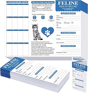 25-Pack Foldable Cat Health & Vaccine Record Books – Essential Kitten Nursing Supplies
