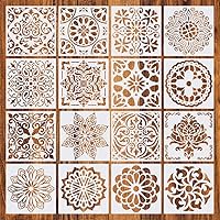 Vista 15 de Rolin Roly 16Pcs Forest Animal Painting Stencils Dinosaur Drawing Template Panda Plastic Stencil Elephant Reusable Templates for DIY Crafts Floor