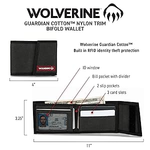 Amazon.com: WOLVERINE Mens Guardian Bifold Wallet | RFID