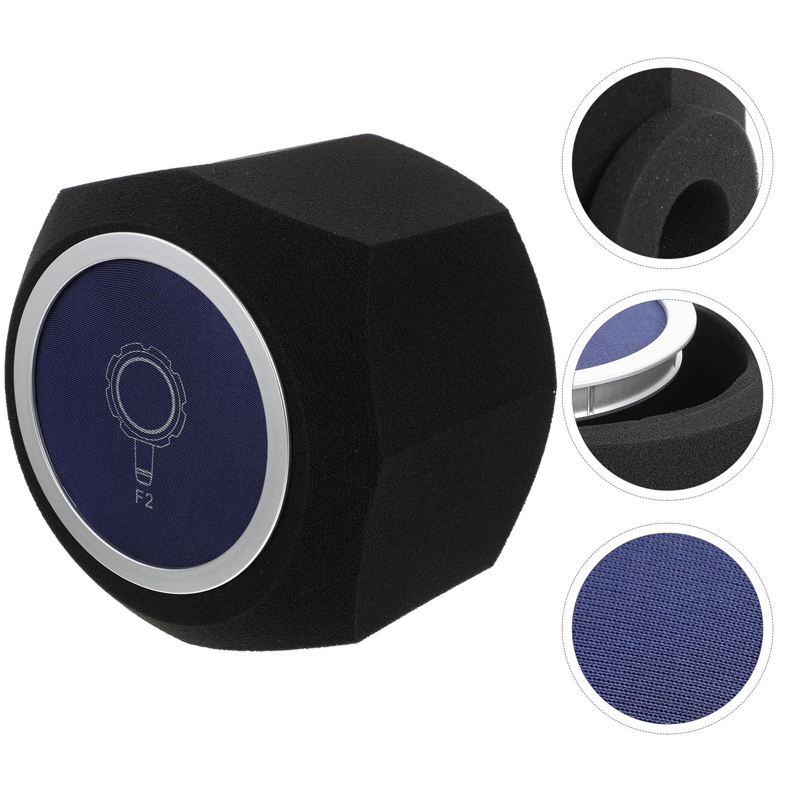 MAGICLULU Micrófono Profesional Filtro Parabrisas Protector de Viento Azul para Micrófonos de Transmisión y Uso en Estudios de Grabación