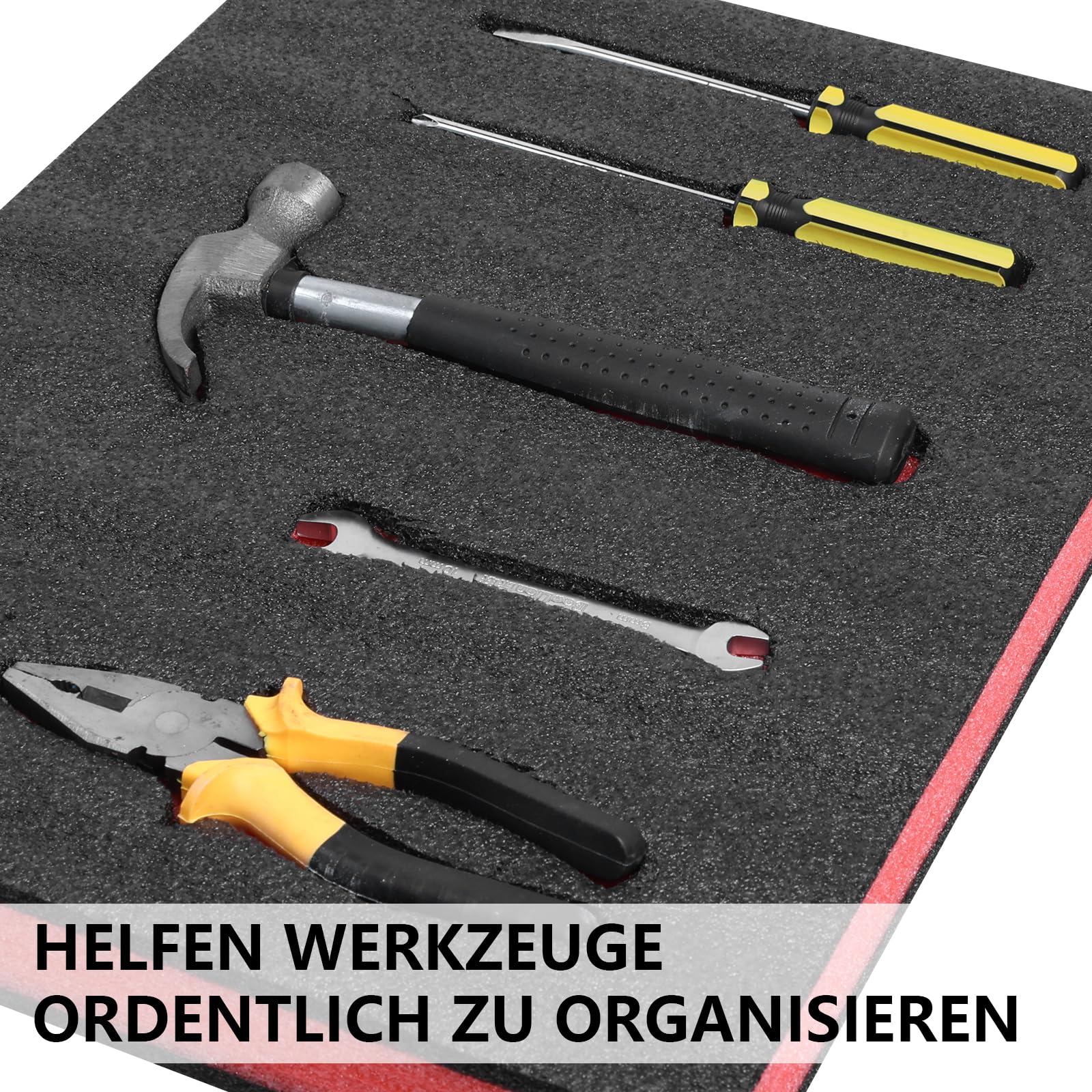 Storystore Schaumstoff Zuschnitt 4 Stück, 40 x 30 x 4cm Werkzeugkisten Schaumstoff Polyethylenschaumstoff Schaumstoffeinlage Werkzeug Kamerakoffer Werkzeugkoffer Schaumstoffplatte