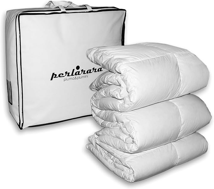 Piumone una piazza e mezza vera piuma 200x215 auril winter perlarara