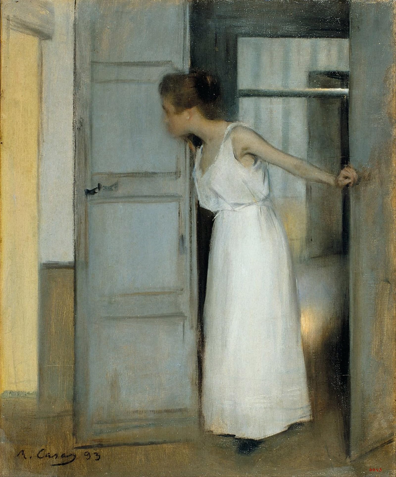 ARTXLXXBN Famous Painting Canvas Artwork Graffiti Print Over My Dead Body by Ramon Casas I Carbo Portrait Canvas Image for Home Decor 60x90cm