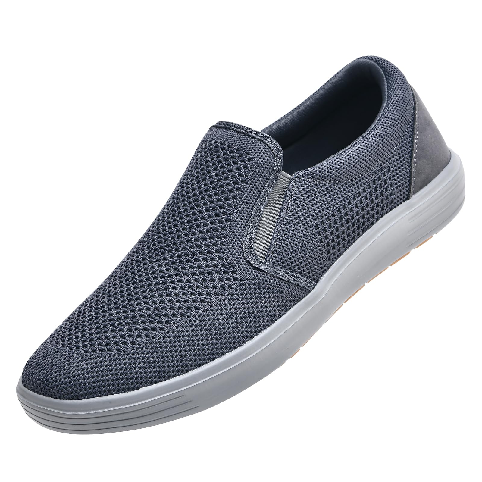 konhill Herren Slip On Schuhe Trainers - Casual Atmungsaktiv Komfortabel Mesh Walking Schuhe Kleid Sneaker Loafers