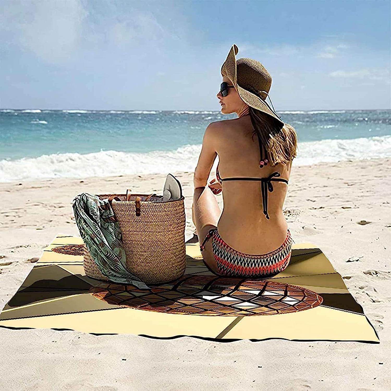 Mikrofaser Strandtuch 3D Drucken Goldene Geometrische Kugel Extra Großes Mikrofaser Strandtuch Für Erwachsene, Sandfreies Schnelltrocknend Leichtes Handtuch Für Strand Schwimmen 150 X 200 Cm -8L6X-Z8G