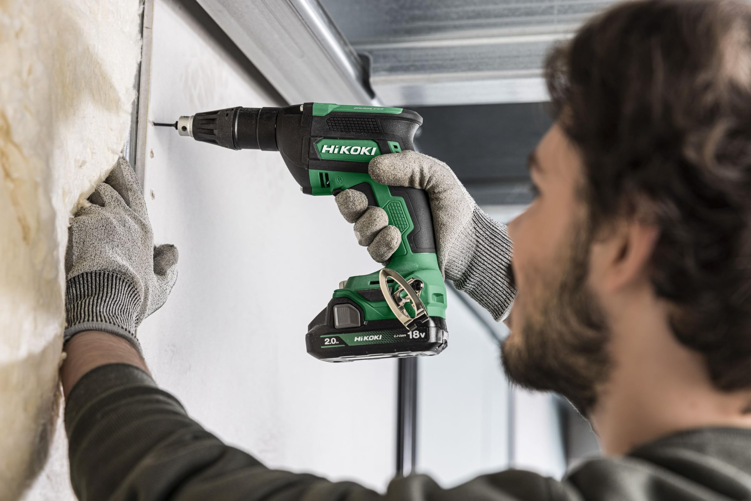 HiKOKI Akku-Trockenbauschrauber W18DBW3Z, 18 V, 3000 U/min, Brushless | Inklusive Koffer, hohe Drehzahl für Trockenbau, leichte Bauweise, präzises Schrauben, ideal für Gipskarton, Impulsmodus