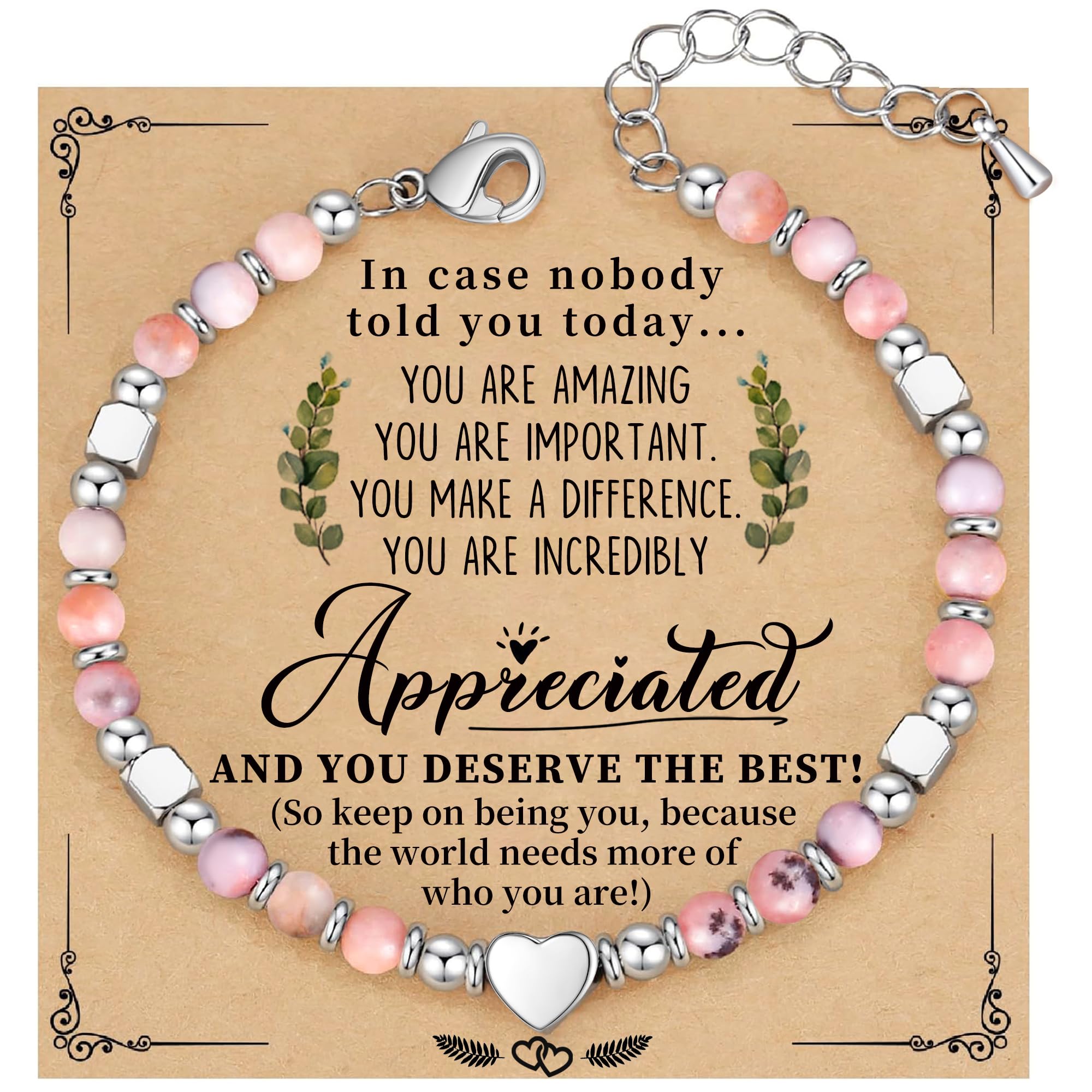 Teacher Appreciation Gifts, Inspiraitonal Bracelets for Women Birthday Jewelry Inspirational Gifts for Women Coworkers Friends