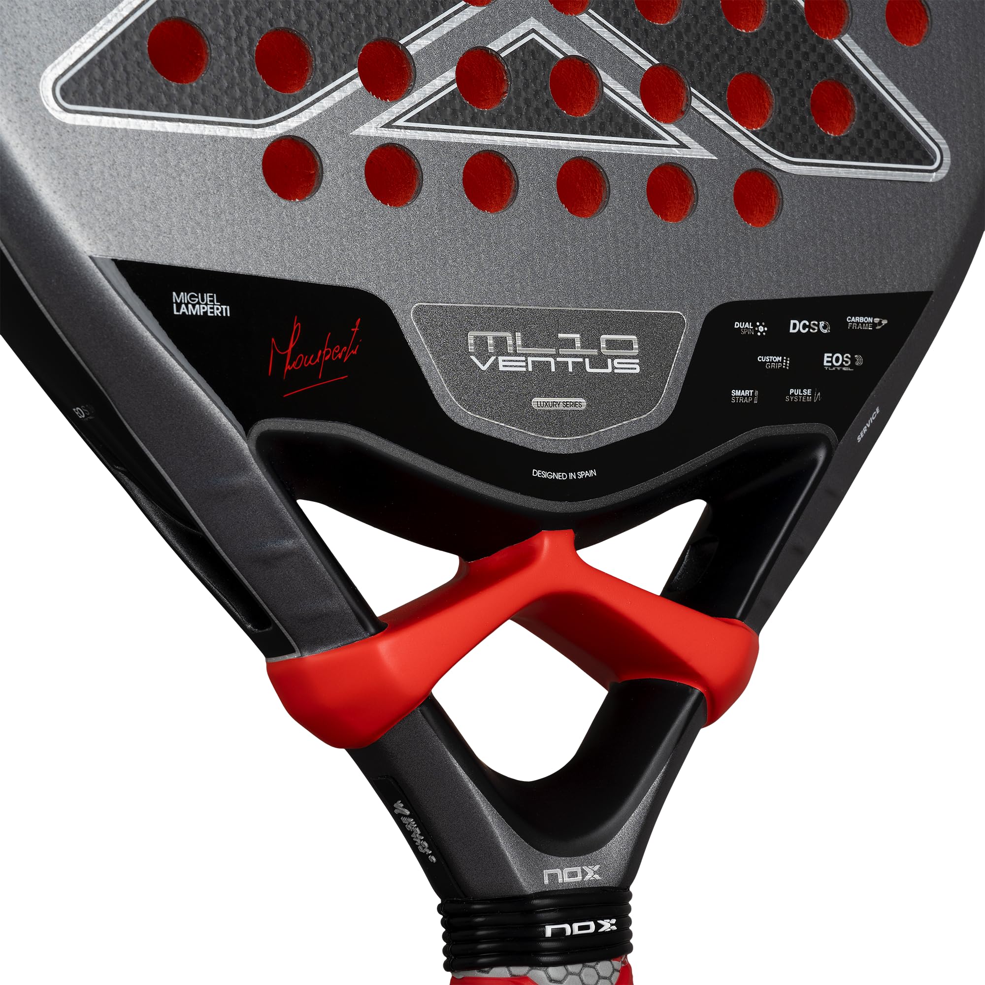 NOX Racchetta da padel ML10 Ventus Control 3K 2026 | Miguel Lamperti Pala Padel di forma rotonda | 3K Carbon Fiber Face, HR3 Colour Eva Core | EOS Tunnel Agility, Custom Grip Comfort, Dual Spin