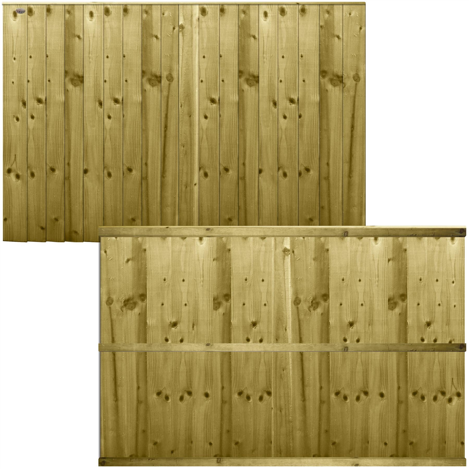 Premier Garden Supplies Pressure Treated (Tanalised) Flat Top Feather Edge Fence Panel, 6Ft X 4Ft Semi-Braced Wooden Topper Extension | Heavy Duty Treated Closeboard Fencing, Ideal For Any Garden Perimeter (Wide: 182Cm X High: 120Cm)