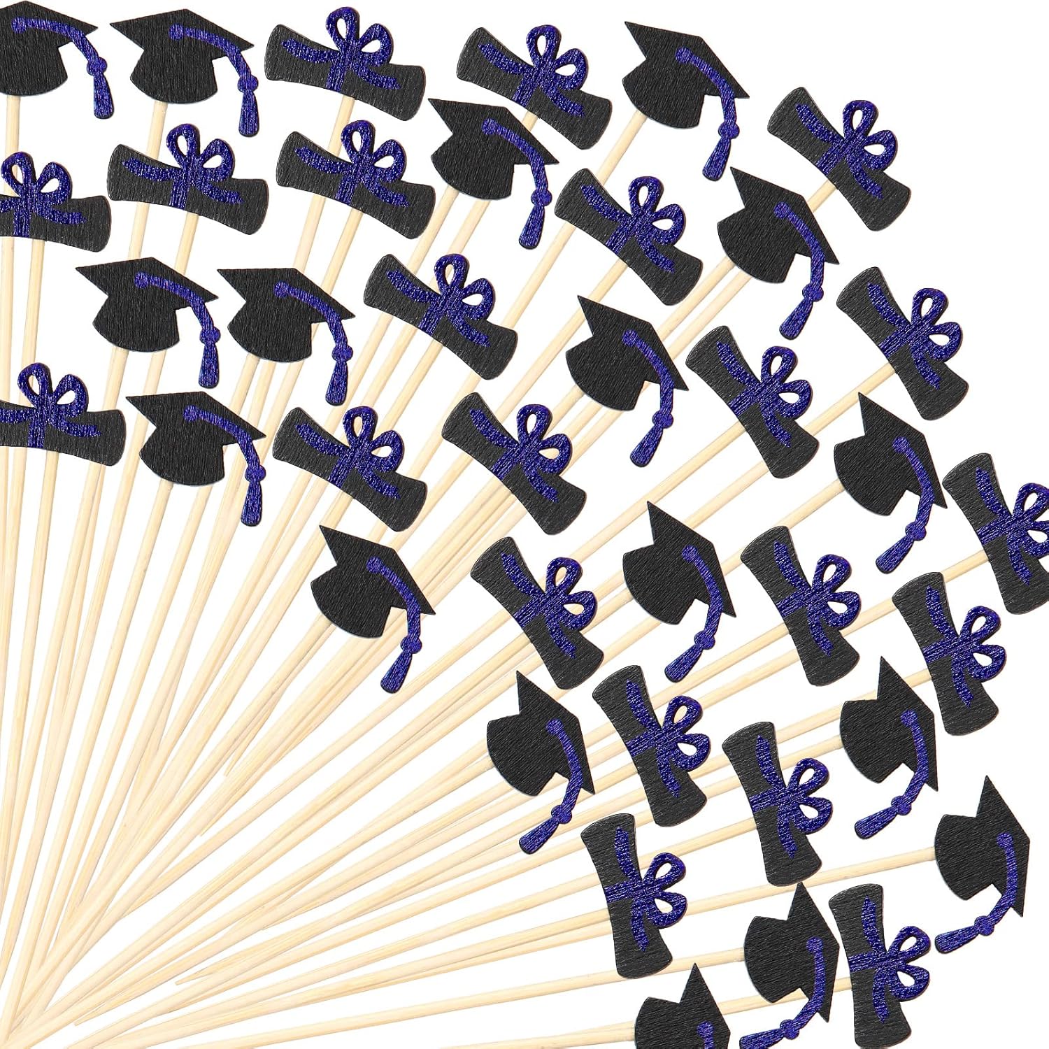 300 Pcs Graduation Cocktail Picks 4.7 Inch Bachelor Hat