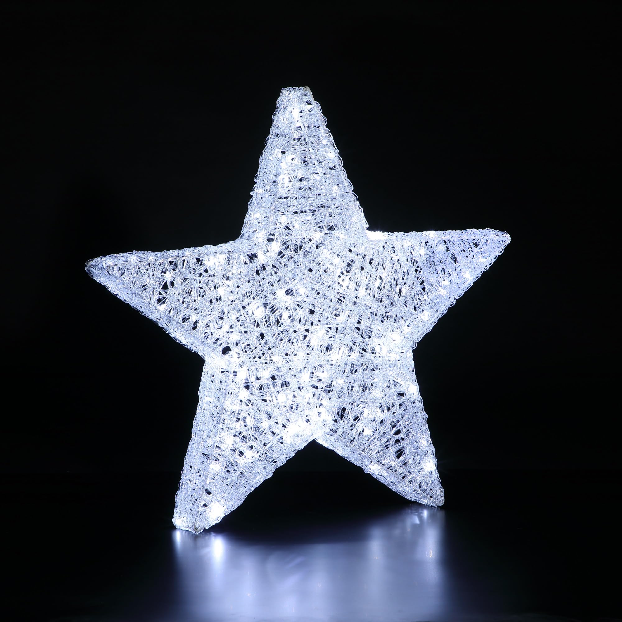 Noma Acrylic Star with 200 Duo LEDs in Warm & Cool Light - Indoor & Outdoor Christmas Decoration with Timer, 70 cm (Pack of 1)