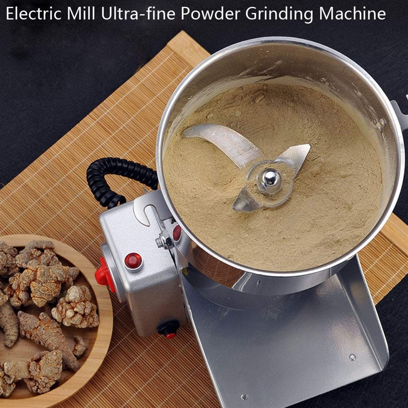 Macinacaffè ad Alta velocità per Robot da Cucina in Acciaio Inossidabile da 700 g per Clinica ospedaliera Laboratorio per Famiglie spezie Erbe aromatiche 1000 ml smerigliatrice