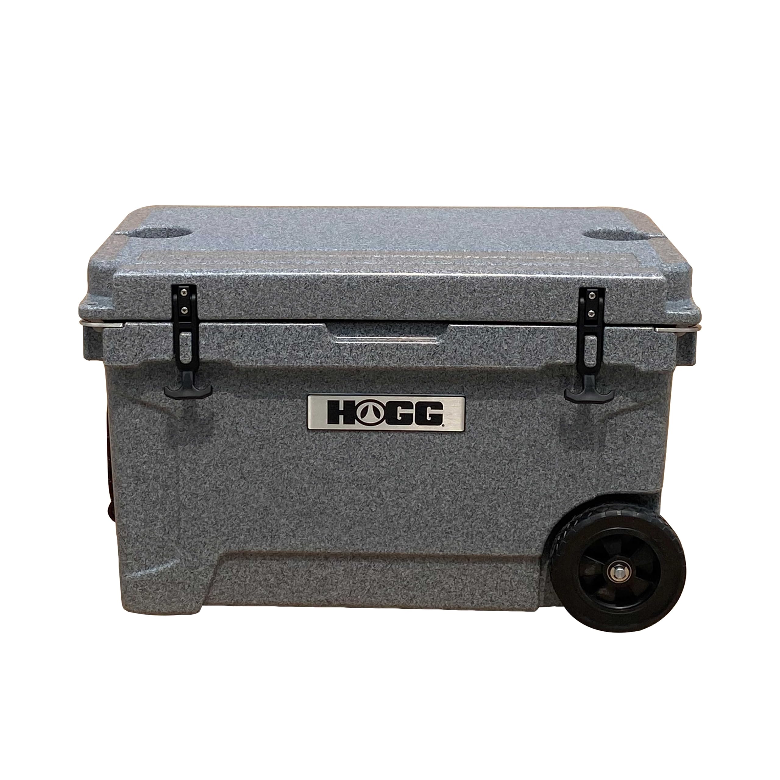 Hogg Insulated Cooler, Rotomolded Cooler with Rubber Gasket Seal for Insulation, Comes with Cupholders, Fishing Ruler, and Bottle Openers
