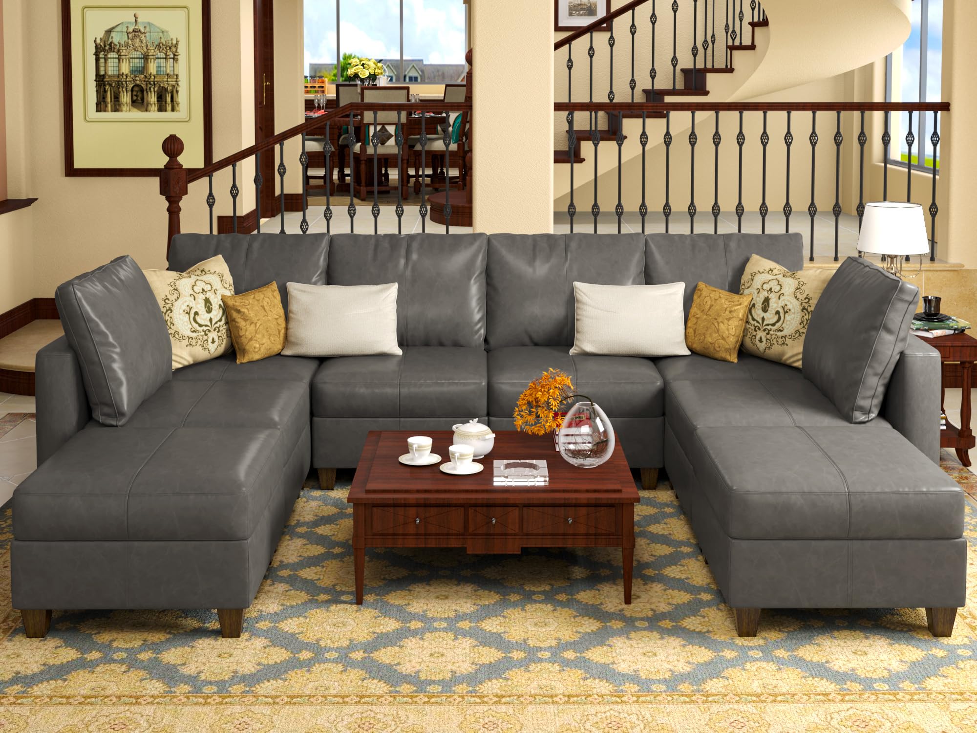 EASE MOOSE Modular Leather Sectional