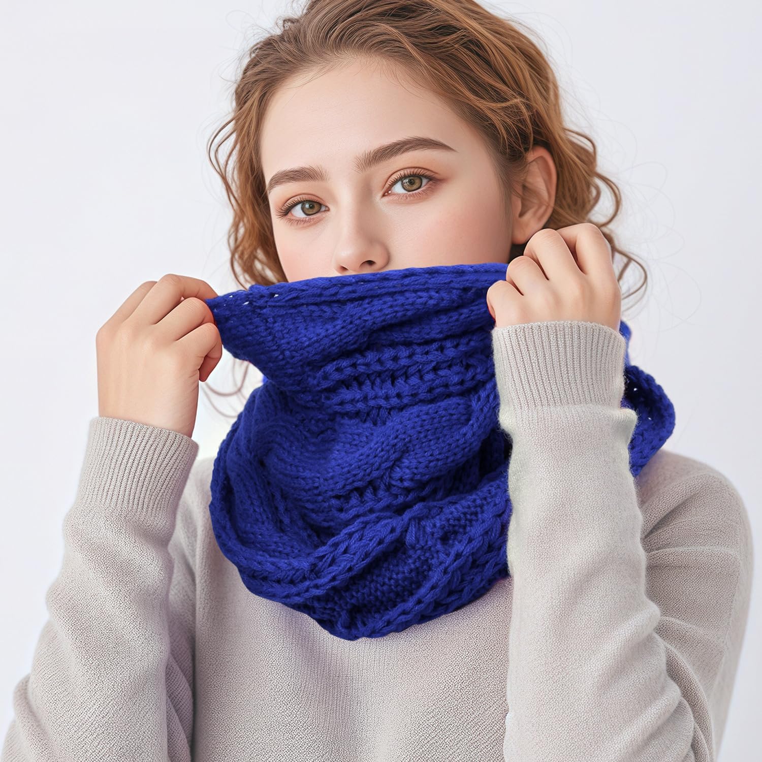 Scarf for Women - Winter Scarf Infinity Scarfs for Women for Cold Weather, Warm Knit Winter Infinity Circle Loop Scarves - Image 4