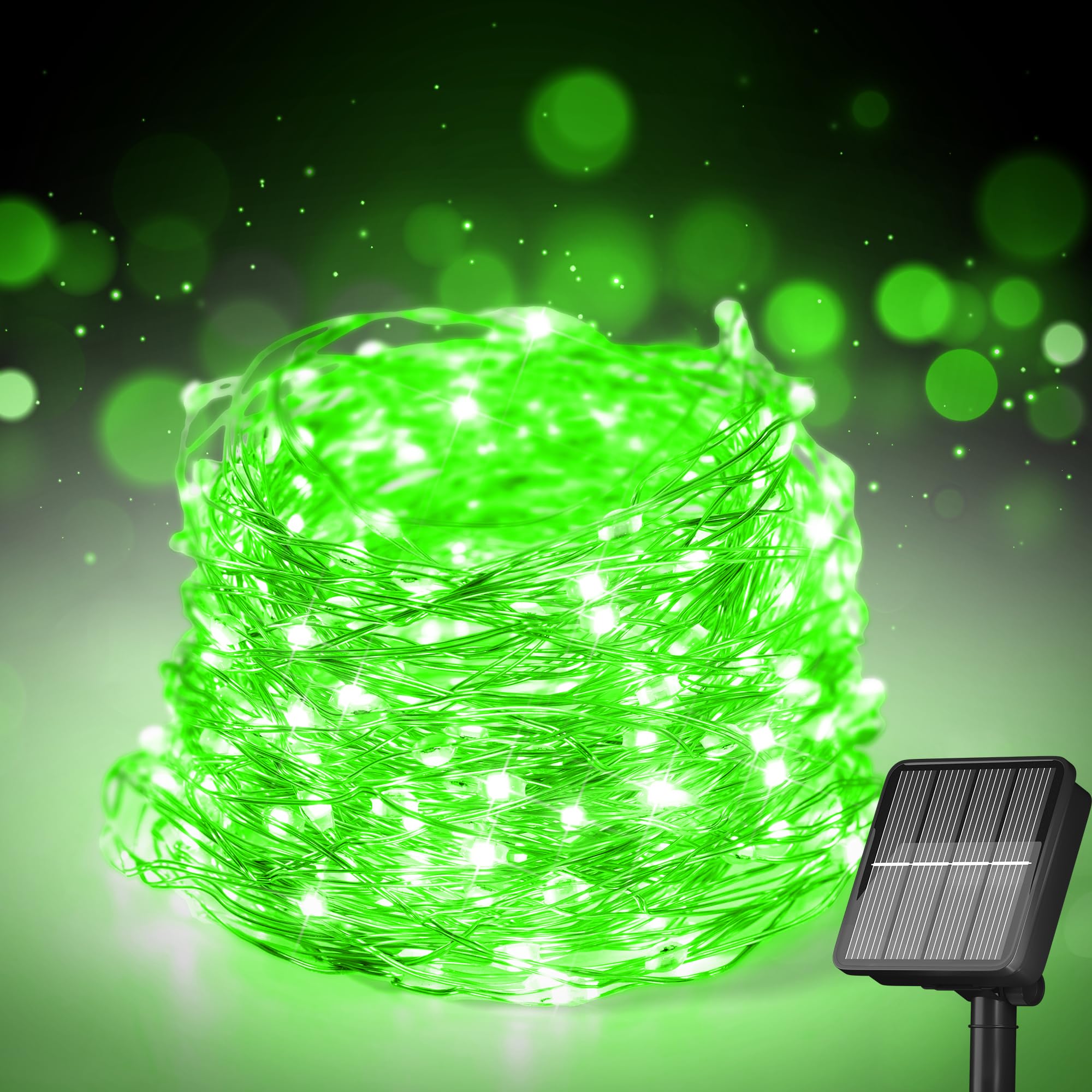 Solar String Lights for Outside, 72Ft 200 LED Solar Fairy Lights with 8 Modes, Solar Powered Fairy Lights Waterproof for Christmas Tree Garden Party Wedding Decor.（Green）-image-14