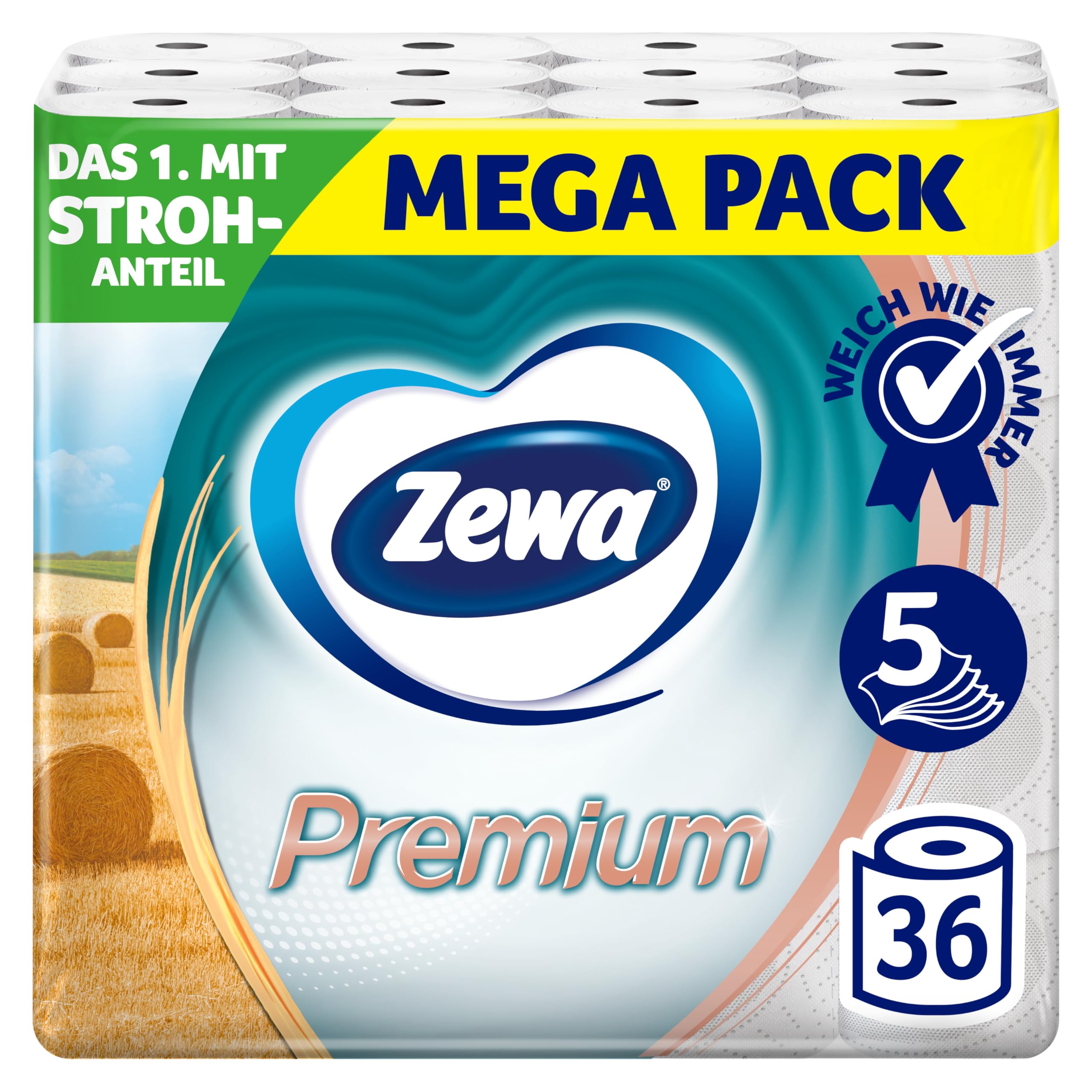 Zewa Premium toaletni papir 36 roli 5 slojeva 110 listova