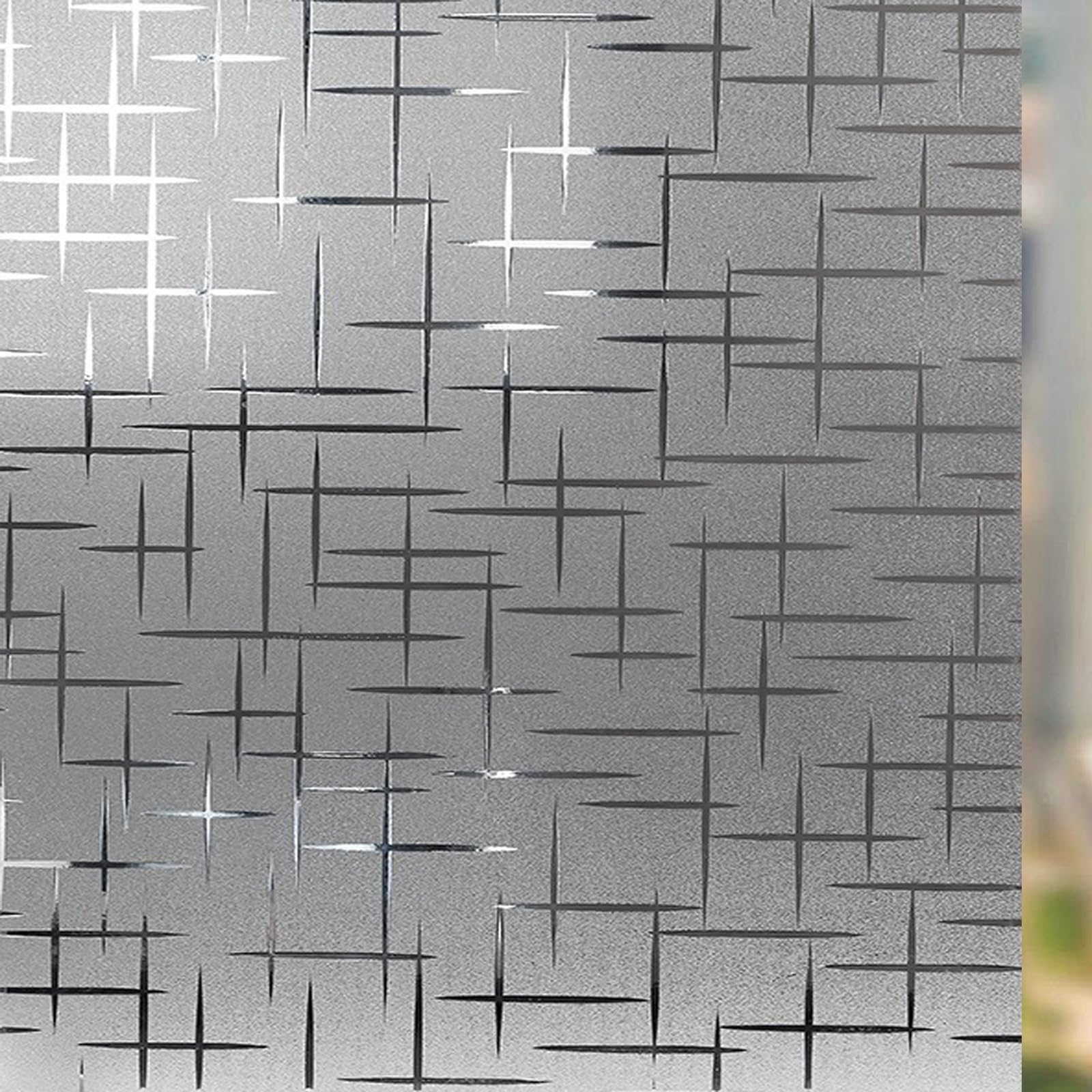 Statyczna folia okienna, matowa, 110 x 1100 cm, prywatność, matowe szkło, folia maskująca do łazienki, statyczna, usuwalna, bez kleju i resztek, do domowego biura, Doji