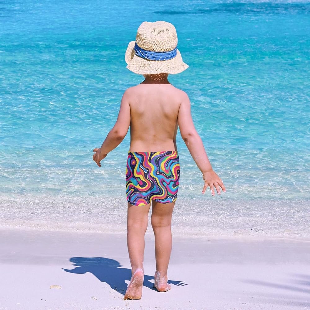 Asako Long Beach　ZAIGLE BOY Amazon.com: ALAZA Groovy Seamless Pattern Boys Swim Trunks